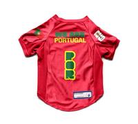 Littlearth Stretch Pet Jersey - Officially Licensed FIFA World Cup 2026, Team: Portugal, Size: Medium