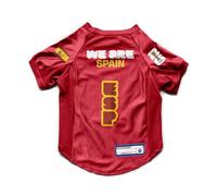 Littlearth Stretch Pet Jersey - Officially Licensed FIFA World Cup 2026, Team: Spain, Size: X-Large
