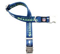 Littlearth Unisex-Adult NFL Seattle Seahawks Premium Pet Collar, Team Color, Small