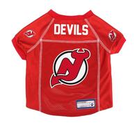 Littlearth Unisex-Adult NHL New Jersey Devils Basic Pet Jersey, Team Color, Large