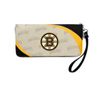Littlearth womens NHL Boston Bruins Curve Zip Organizer Wallet, Team Color, 8" x 4" x 1"