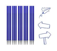 Littleboyn 15 Pieces Erasable Refills Blue Compatible with Legami, Easy to Erase Height 13 cm Pen Tip 0.7 mm
