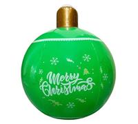 LITTLECANDLE 24 Inch Giant Inflatable Christmas Ball, Large Outdoor Decorated Ball, PVC Waterproof Blow Up Ball, New Years Christmas Ornaments Holiday Yard Lawn Porch Decor-Green