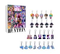 LITTLECANDLE Hunters Advent Calendar 2025 Anime 24 Days of Christmas Countdown Calendar Keychain Acrylic Pendant,Xmas Surprise Gifts for Girl K-pop Lover