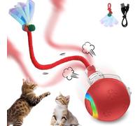 LITTLECANDLE Interactive Cat Toys Ball for Indoor Cats, The 3rd Generation Agile Moving Cat Ball with Elastic Dragonfly Tail, Automatic Kitten Toys for Bored Indoor Adult Cats, Motion Activated