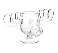 LITTLECANDLE National Lampoon’s Christmas Vacation Acrylic Moose Cup, Christmas Vacation Moose Mug, Milk Glass Wine Beer Water Juice Glass, 240ml 8oz, Clear