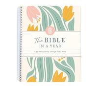 LITTLECANDLE The Bible in A Year Spiral Bible Study Guide Leak-Proof Womens Bible Study Plan 52 Week Study Guide Book Spiral Bibles Journal for Friend XMAS Gifts