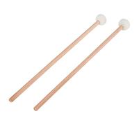 Littlecatch 1 Pair Felt Mallets Drumsticks Drum Sticks with Wood Handle for Percussion Instrument Accessories