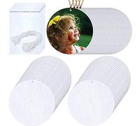 Littlecatch 100 Pieces Sublimation Air Freshener Blanks DIY Air Freshener Scented Blank Car Scented Hanging Sheets Felt Pressed Felt for DIY Heat -Round