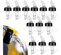 Littlecatch 12 Pcs Measured Liquor Bottle Pourers for Spirit, 25ML Clear Auto Wine Measuring Dispenser Bar Tools, Drinks Wine Cocktail Alcohol Quick Shot Spirit Measure Pourer for Pubs, Clubs