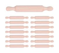 Littlecatch 15 Pieces Wooden Mini Rolling Pin 6 Inches Small Wooden Dough Roller Long Kitchen Baking Rolling Pin Wooden Tiered Tray Decorative for Presents Fondant