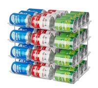 Littlecatch Can Storage Organiser, Adjustable Canned Goods Organisers for Pantry, Soup Can Organizer Holds Up to 36 Cans Food Dispenser Holder for Fridge,Kitchen Cabinet (4 Tier)