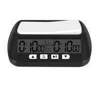 Littlecatch Digital Chess Clock, Game Timer, Multipurpose Tournament Clock with Bonus Function, Delay Countdown Function, Portable Electronic Timer for Chess, Black, 14 x 8.8 x 4.5cm