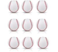 LITTLECUCU 9 Pack Soft Baseball for Kids - PU Foam Training Ball for Beginners, Rounders Ball for Indoor Outdoor Play and Pitching Machines