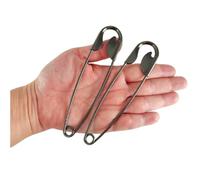 Littledream 2X Safety Pins 5 inch Stainless Steel Large Size Black Color for Jumbo Blanket Giant Safety Pins Heavy Duty Sewing, Quilting Craft Diaper Laundry Bag Clothes Fabric Upholstery