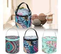 Littleduckling Set of 3 Knitting Bags Yarn Storage Bags Wool Holders Portable Foldable Wool Yarn Bag Organizer Zippered Yarn Holder Small Knitting Supplies Bag 600D Oxford Cloth Knitting Organizer