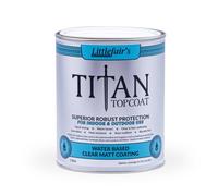 Littlefair's Clear Varnish 1ltr / Matt - Varnish for Wood Indoor & Outdoor - Waterproof Protection & Easy Apply Water Based Polyurethane - Clear Top Coat for Furniture Paint On - Wipe On Polyurethane