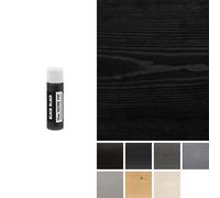 Littlefair's Wood Stain Water-Based - (Black Black) - Non-Toxic, Eco-Friendly & Quick Drying - Easy-to-Apply, Concentrated Formula for All Wood Types - 15ml Tester Pot