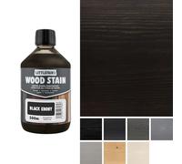 Littlefair's Wood Stain Water-Based - (Black Ebony) - Non-Toxic, Eco-Friendly & Quick Drying - Easy-to-Apply, Concentrated Formula for All Wood Types - 500ml