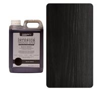 Littlefair's Wood Stain Water-Based - (Black Ebony) - Non-Toxic, Eco-Friendly & Quick Drying - Easy-to-Apply, Concentrated Formula for All Wood Types - 25 LTR