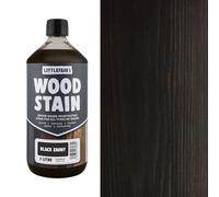 Littlefair's Wood Stain Water-Based - (Black Ebony) - Non-Toxic, Eco-Friendly & Quick Drying - Easy-to-Apply, Concentrated Formula for All Wood Types - 1 LTR
