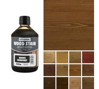 Littlefair's Wood Stain Water-Based - (Brown Mahogany) - Non-Toxic, Eco-Friendly & Quick Drying - Easy-to-Apply, Concentrated Formula for All Wood Types - 500ml