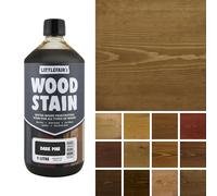 Littlefair's Wood Stain Water-Based - (Dark Pine) - Non-Toxic, Eco-Friendly & Quick Drying - Easy-to-Apply, Concentrated Formula for All Wood Types - 1ltr