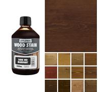Littlefair's Wood Stain Water-Based - (Dark Red Mahogany) - Non-Toxic, Eco-Friendly & Quick Drying - Easy-to-Apply, Concentrated Formula for All Wood Types - 500ml