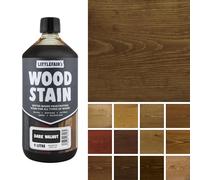 Littlefair's Wood Stain Water-Based - (Dark Walnut) - Non-Toxic, Eco-Friendly & Quick Drying - Easy-to-Apply, Concentrated Formula for All Wood Types - 1 LTR