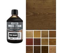 Littlefair's Wood Stain Water-Based - (Dark Walnut) - Non-Toxic, Eco-Friendly & Quick Drying - Easy-to-Apply, Concentrated Formula for All Wood Types - 500ml