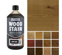 Littlefair's Wood Stain Water-Based - (Light Oak) - Non-Toxic, Eco-Friendly & Quick Drying - Easy-to-Apply, Concentrated Formula for All Wood Types - 1 LTR