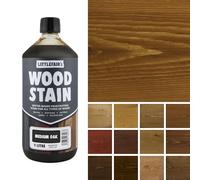 Littlefair's Wood Stain Water-Based - (Medium Oak) - Non-Toxic, Eco-Friendly & Quick Drying - Easy-to-Apply, Concentrated Formula for All Wood Types - 1 LTR