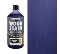 Littlefair's Wood Stain Water-Based - (Police Box Blue) - Non-Toxic, Eco-Friendly & Quick Drying - Easy-to-Apply, Concentrated Formula for All Wood Types - 1 LTR