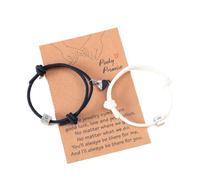 LittleFathand 2Pcs King&Queen Bracelet His and Her Couples Bracelet Pinky Promise Bracelet Heart Matching Bracelet for Women Men Friendship Jewelry Gift