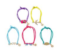 LittleFathand 5Pcs BFF Bracelet Sea Wave Camera Eyeglass Cloud Aircraft Bracelet Stackable Multilayer Travel Bracelet for Women Teen Holiday Jewelry Gift, Zinc, no gemstone