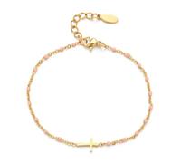 LittleFathand Bohemian Seed Bead Bracelet for Women Men Stainless Steel Cross Bracelet Christmas Faith Cross Amulet Bracelet Religion Jewelry Gift, Zinc, no gemstone
