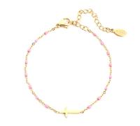 LittleFathand Bohemian Seed Bead Bracelet for Women Men Stainless Steel Cross Bracelet Christmas Faith Cross Amulet Bracelet Religion Jewelry Gift, Zinc, no gemstone