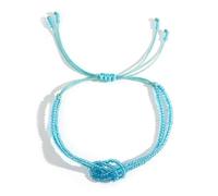 LittleFathand Bohemian Seed Beaded Bracelet for Women Adjustable Handmade Bead Bracelet Boho Love Knot Bracelets Love Knot Jewelry Gift, Zinc, no gemstone