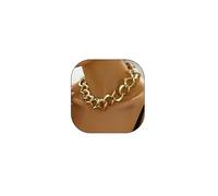 LittleFathand Chunky Gold Chain Necklace for Women Big Chunky Choker Necklace Gold Cuban Link Chain Necklaces Punk Hip-Hop Necklaces Costume Jewelry Gift, Zinc, No Gemstone