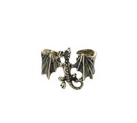 LittleFathand Glow in the Dark Dragon Ring for Women Men Adjustable Glowing Flying Dragon Open Ring Domineering Dragon Ring Luminous Gift Jewelry, Zinc, No Gemstone