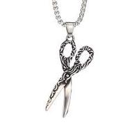 LittleFathand Scissors Necklace for Women Men Vintage Texture Scissors Statement Necklace Hair Stylist Scissor Pendant Necklace Punk Jewelry Gift