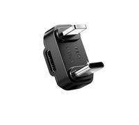 Littlefixer U Shape Microphone Lighting OTG Adapter Converter Compatible with DJI Mic 3 Mic 2 and DJI Mic mini and Other Wireless Microphones for Phone 14 13 12 11 8 XS (with Charging Function)