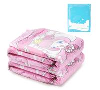 LittleForBig 5500-5800 ml Adjustable Hook-and-Loop Fastener Closure Adult Printed Cloth Back Diaper 2 Pieces - Little Beauty (L)