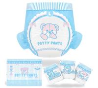 LittleForBig 5500-5800 ml Adult Printed Diaper 10 Pieces - Potty Pants (L)