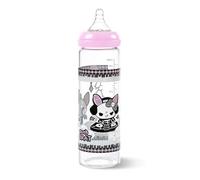 LittleForBig Adult Baby Bottle Ultra Printed Specialty Oversized Glass Feeding Bella Goth Brat Pattern