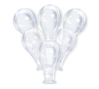 LittleForBig Adult Extra Large Transparent Pacifier Nipples - Outsize Replacement Big Teat 6-Pack Value
