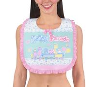 LittleForBig Baby Parade Silky Ruffle Hook & Loop Closure Big Adult Bib