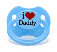 LittleForBig Bigshield Gen-II Adult Sized Printed Pacifier I Love Daddy Pattern Blue