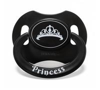 LittleForBig Bigshield Generation-II Adult Sized Printed Pacifier Princess Crown Pattern Black