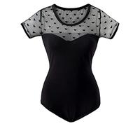 LittleForBig Cotton Romper Onesie Pajamas Bodysuit - Candy Hearts Black L